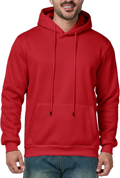 Red EcoSmart Hoodie, Midweight Fleece for Men